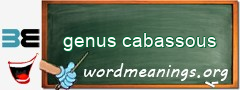 WordMeaning blackboard for genus cabassous
